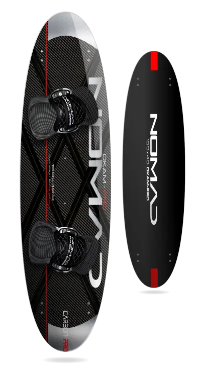 Nomad Okam-Pro Carbon-Pro, 150x40.0, lightweight construction in familiar Mako sizing, top and bottom deck